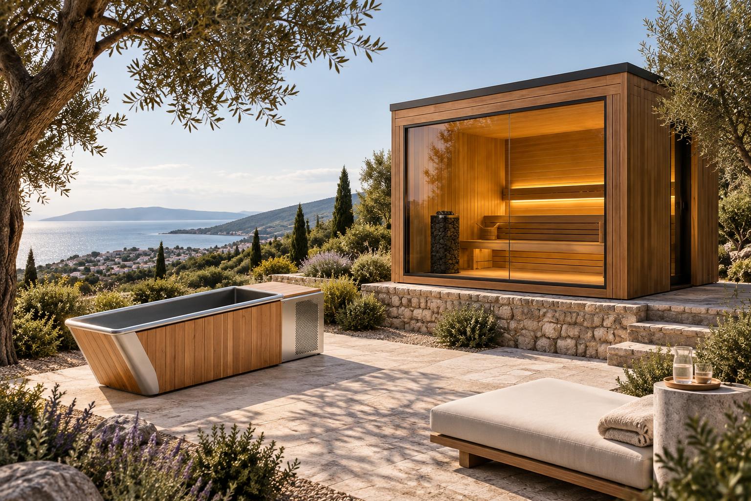 Inspiración de Sauna + baño frío
